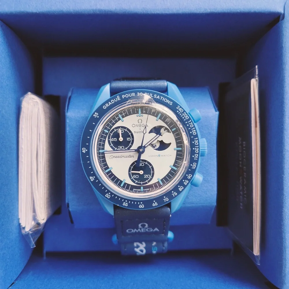 Swatch Dark Blue Chronograph Watch - Picture 5 of 5